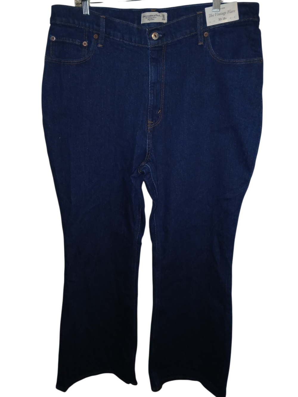 Abercrombie & Fitch Dark Blue Wide-Leg Flare Jeans 33 16s